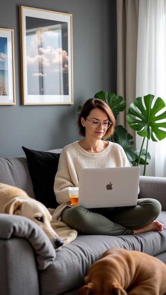 Katharina arbeitet entspannt von zuhause